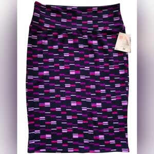 LulaRoe Cassie Purple Geo Pencil M